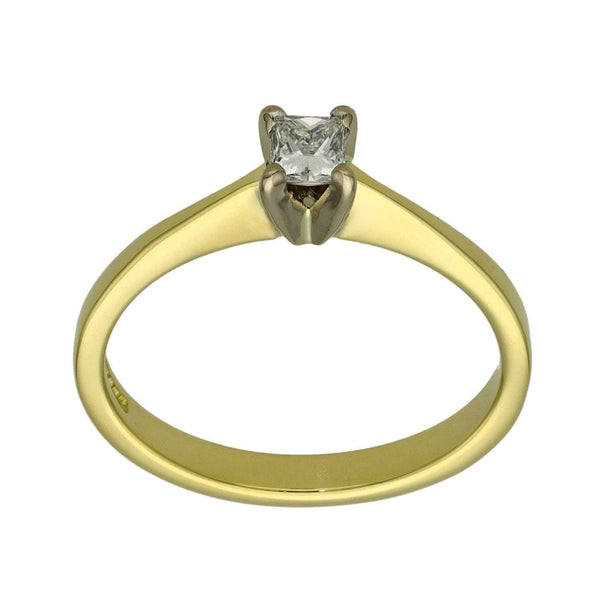 Ladies 18ct Yellow Gold Diamond Enagagement Ring - 0.22ct