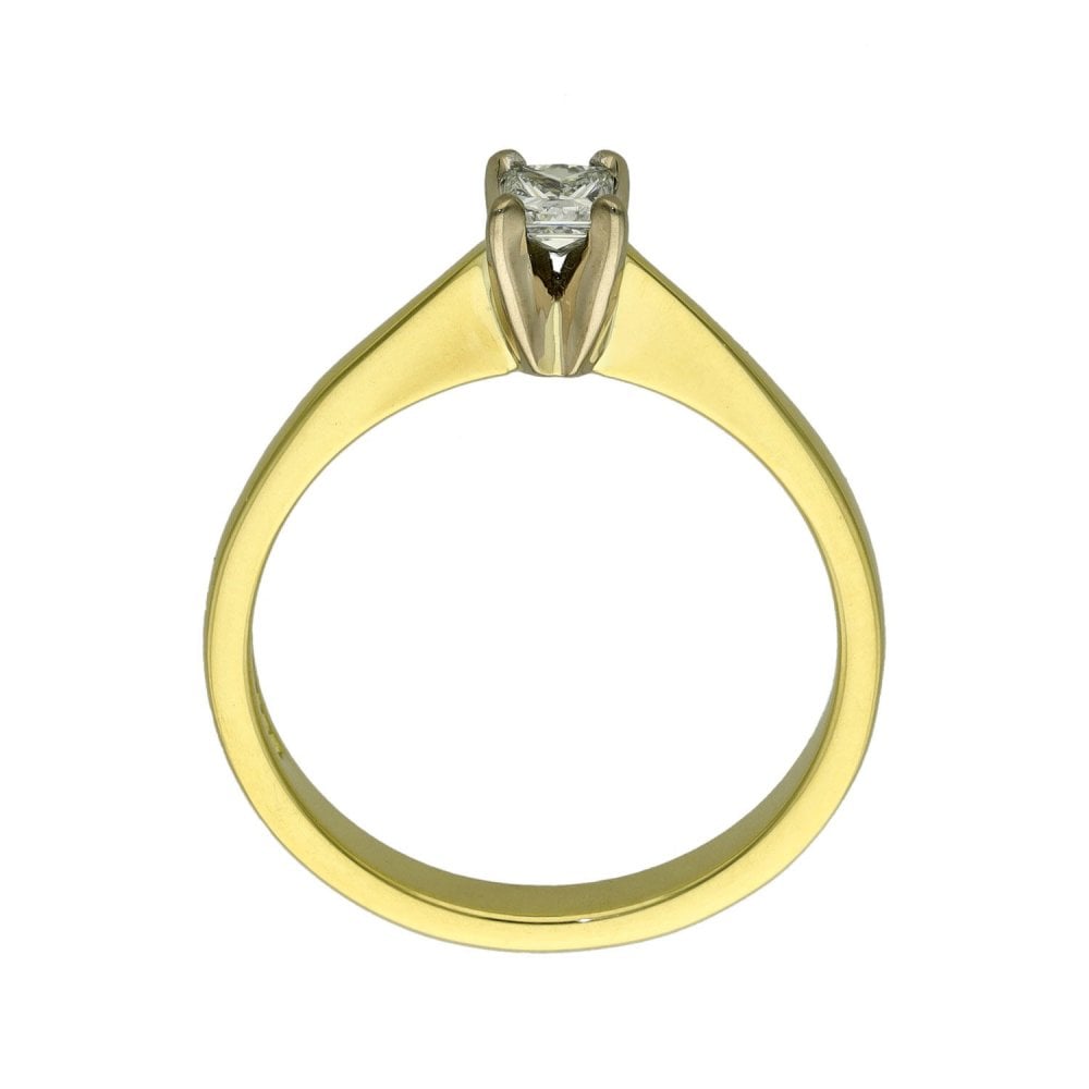 Ladies 18ct Yellow Gold Diamond Enagagement Ring - 0.22ct