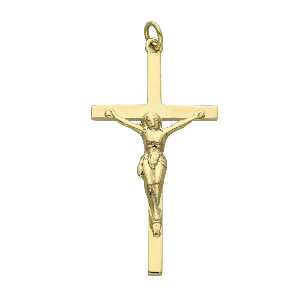 9ct Yellow Gold Crucifix Pendant - 5.3g