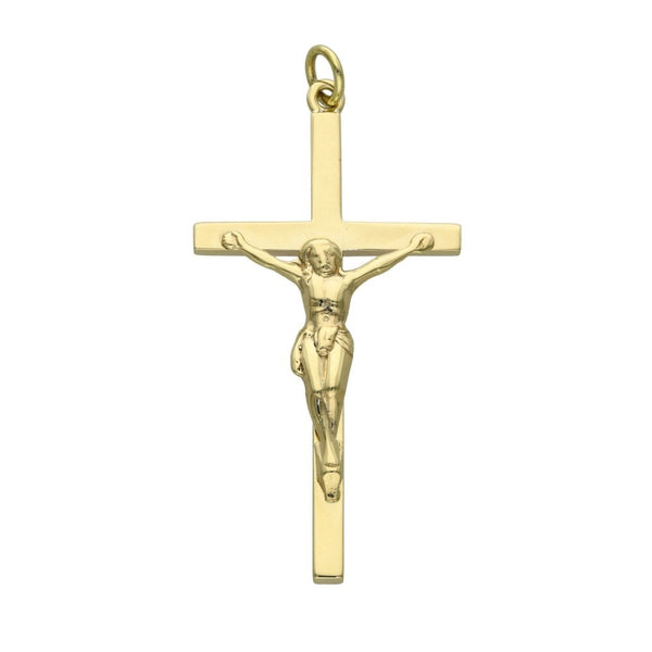 9ct Yellow Gold Crucifix Pendant - 5.3g
