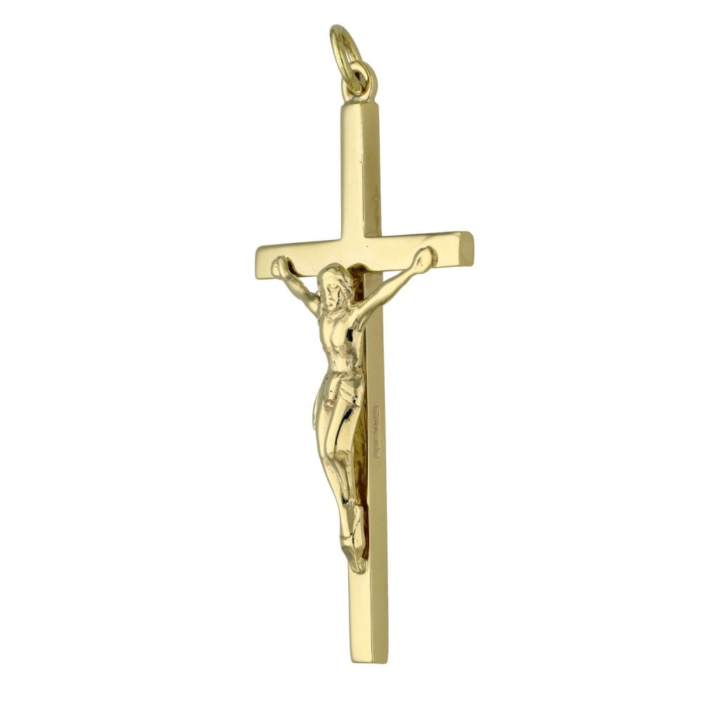 9ct Yellow Gold Crucifix Pendant - 5.3g