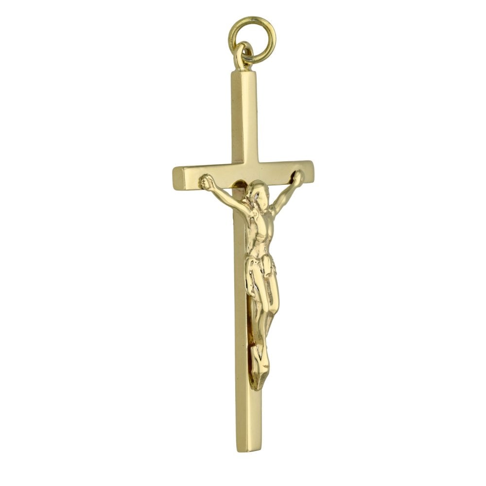 9ct Yellow Gold Crucifix Pendant - 5.3g