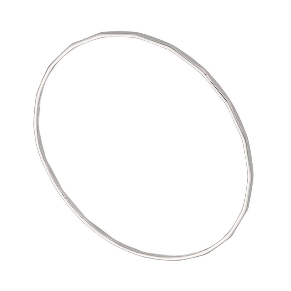 Ladies 9ct White Gold Bangle - 6.5g