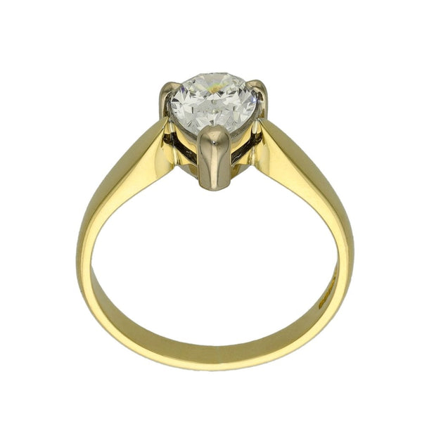 18ct Yellow Gold Pear Cut Diamond Engagement Ring - 1.00ct
