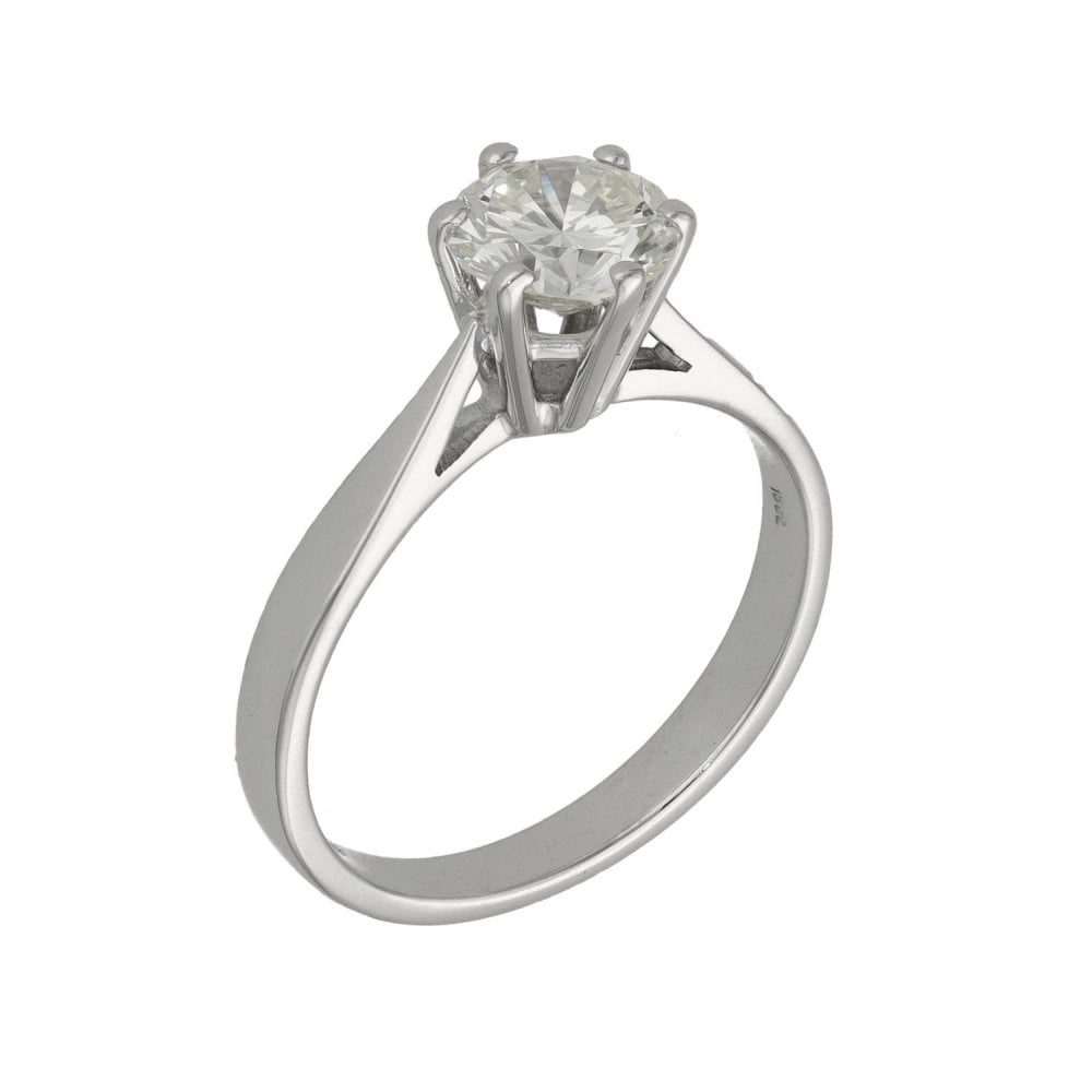 18ct White Gold Diamond Solitaire Engagement Ring - 1.09ct