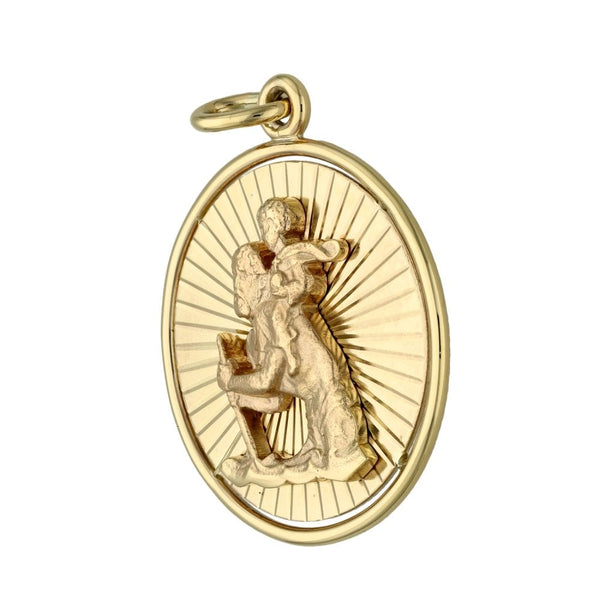 9ct Rose Gold St. Christopher Pendant - 10.6g