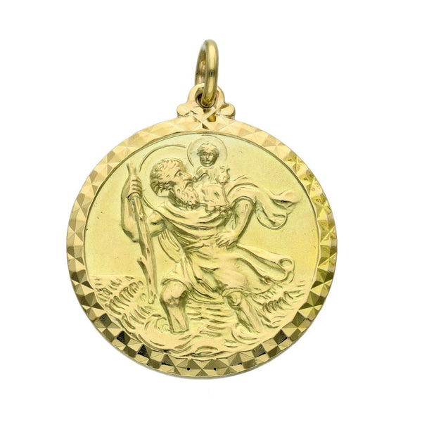 9ct Yellow Gold St. Christopher Pendant - 9.1g