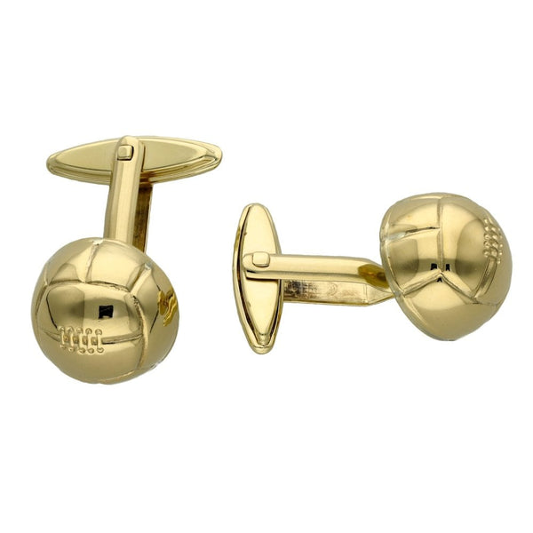 Gents 9ct Yellow Gold Football Cufflinks - 7.8g