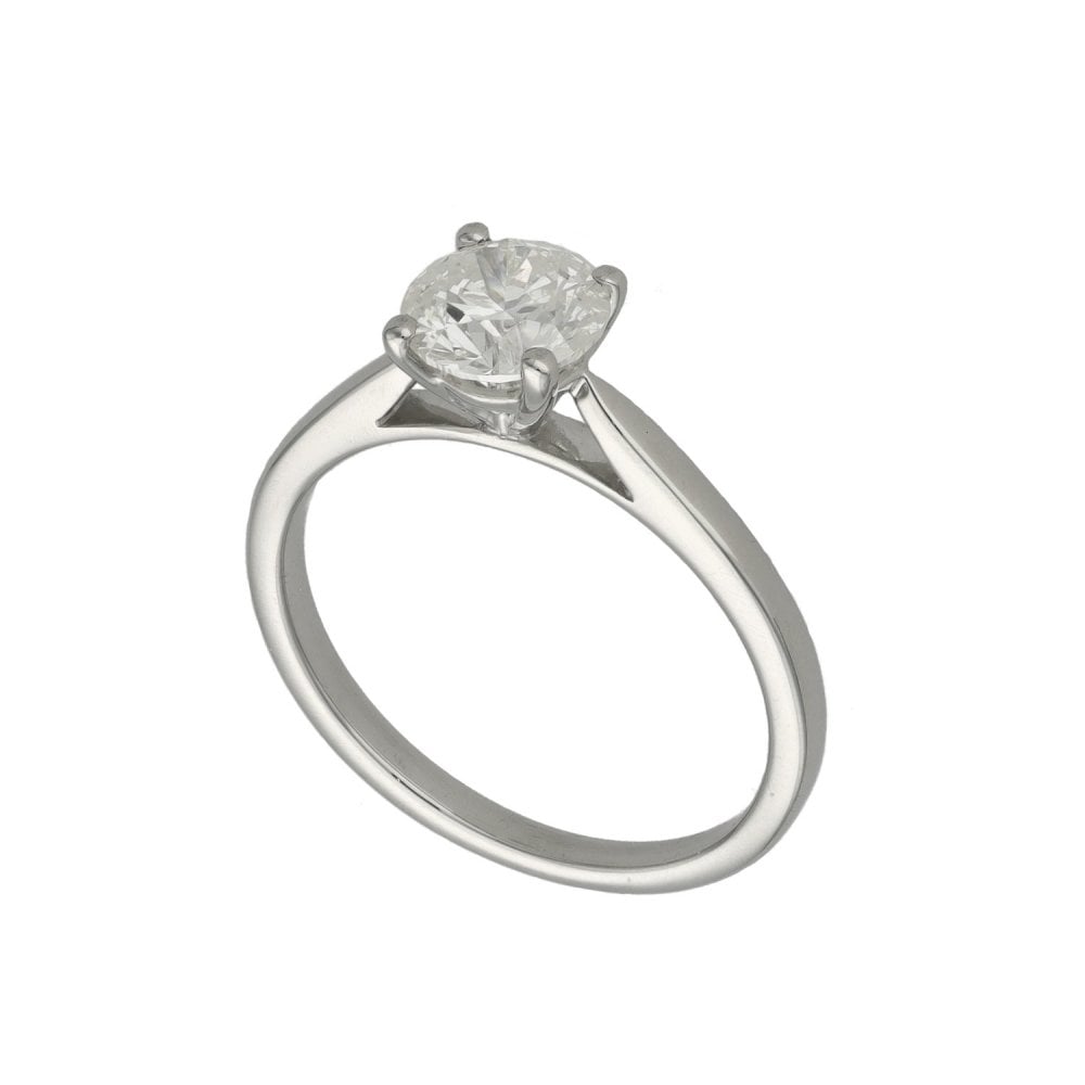 Ladies Platinum Diamond Solitaire Engagement Ring - 1.00ct
