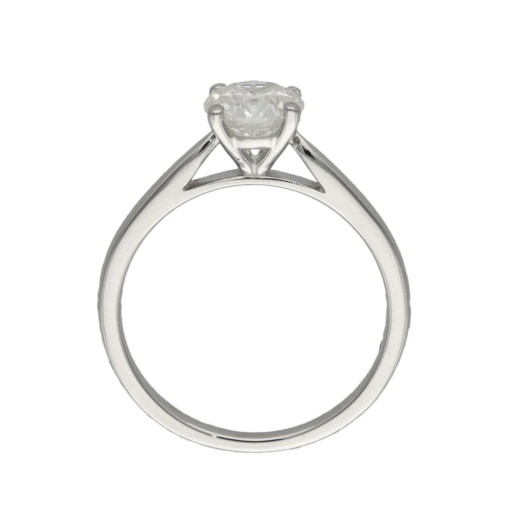 Ladies Platinum Diamond Solitaire Engagement Ring - 1.00ct