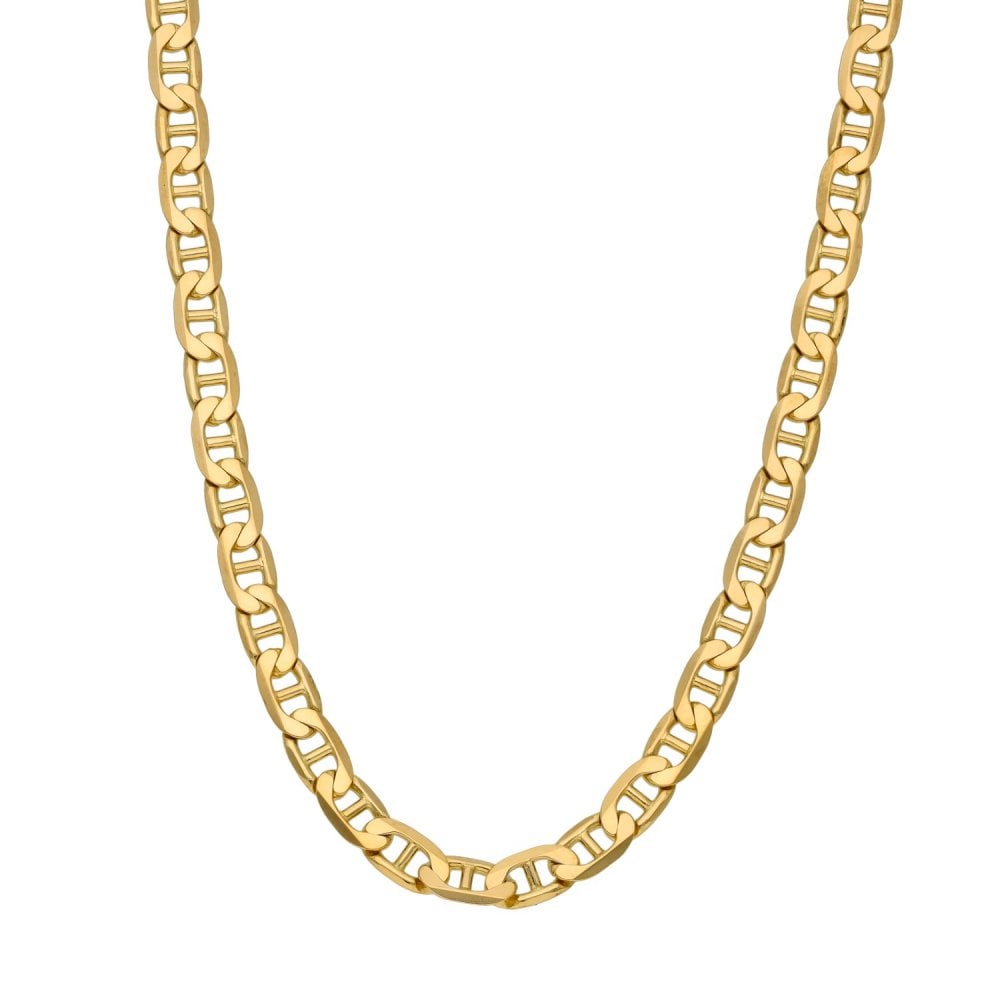 Gents 9ct Yellow Gold Anchor Curb Chain - 20" - 15.7g