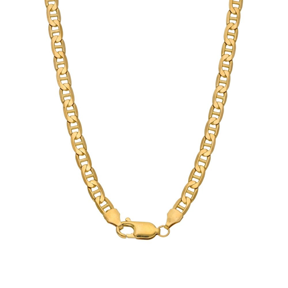 Gents 9ct Yellow Gold Anchor Curb Chain - 20" - 15.7g