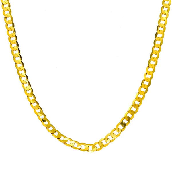 Gents 9ct Yellow Gold Flat Curb Chain - 20" - 12.5g