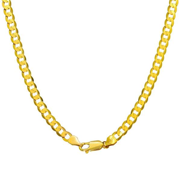 Gents 9ct Yellow Gold Flat Curb Chain - 20" - 12.5g