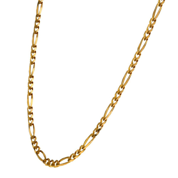 9ct Yellow Gold Figaro Chain - 20" - 9.3g