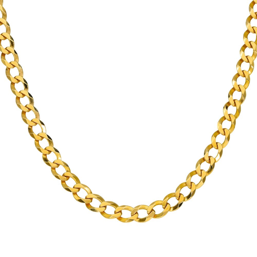 9ct Yellow Gold Curb Chain - 20" - 16.1g