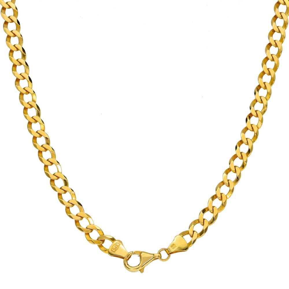 9ct Yellow Gold Curb Chain - 20" - 16.1g