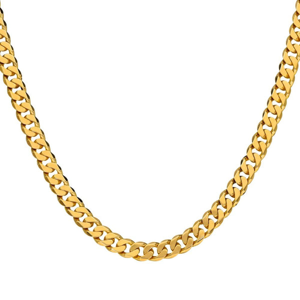 Gents 9ct Yellow Gold Closed Curb Chain - 20" - 17.2g