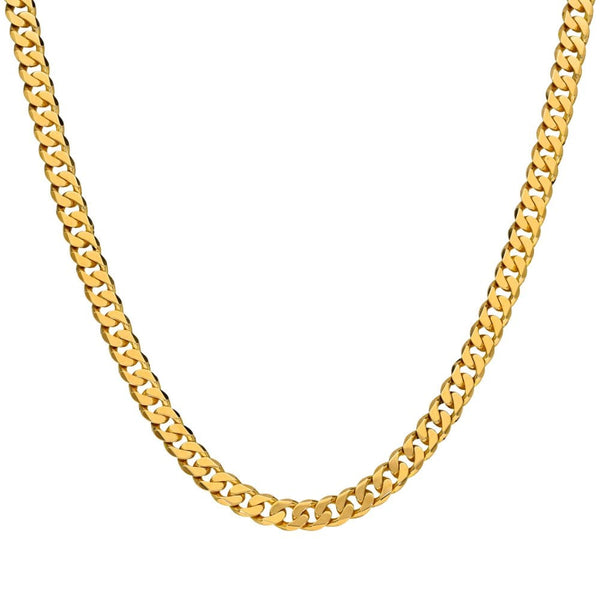 Gents 9ct Yellow Gold Closed Curb Chain - 20" - 17.2g