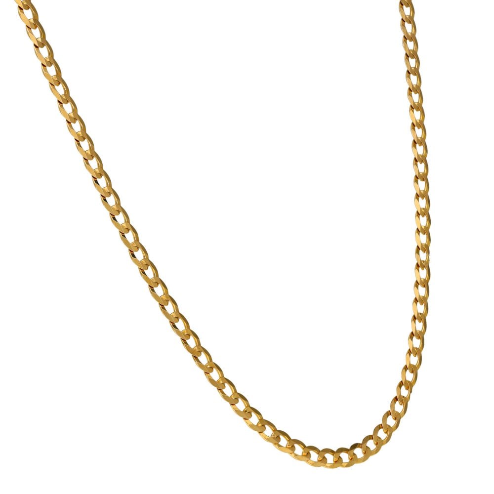 Gents 9ct Yellow Gold Curb Chain - 24" - 7.0g