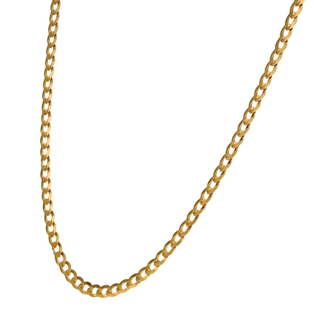 Gents 9ct Yellow Gold Curb Chain - 24" - 7.0g