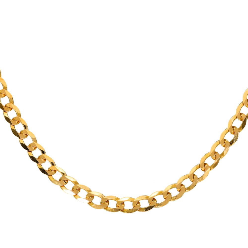 Gents 9ct Yellow Gold Curb Chain - 24" - 7.0g