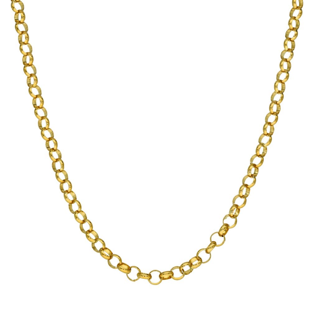 9ct Yellow Gold Belcher Chain - 18" - 9.7g