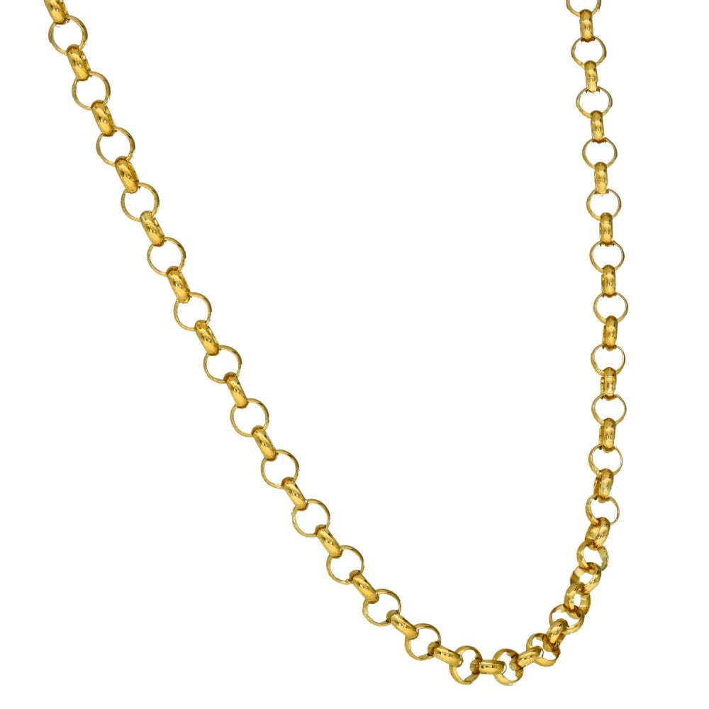 9ct Yellow Gold Belcher Chain - 18" - 9.7g