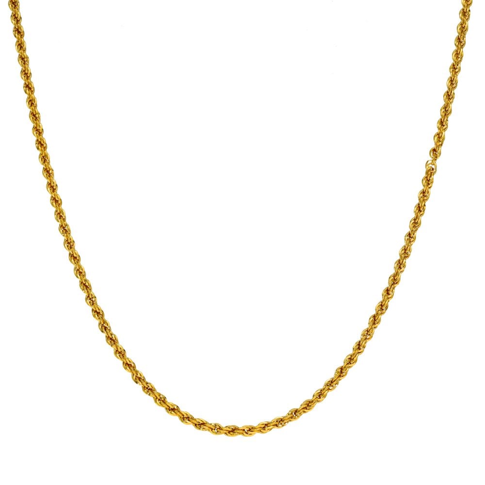 9ct Yellow Gold Rope Chain - 24" - 7.6g