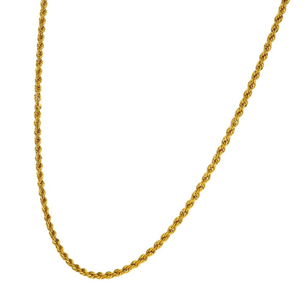 9ct Yellow Gold Rope Chain - 24" - 7.6g