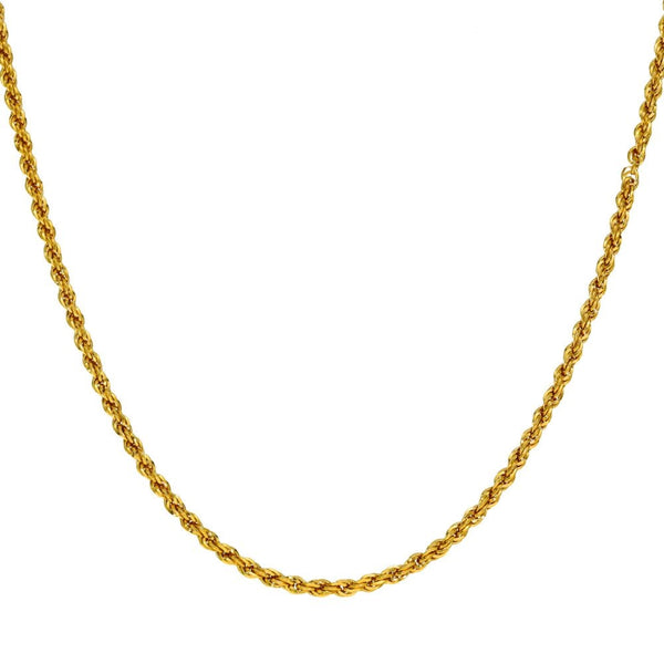 9ct Yellow Gold Rope Chain - 24" - 7.6g