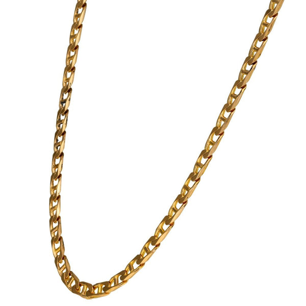 9ct Yellow Gold Anchor Chain - 18" - 15.4g