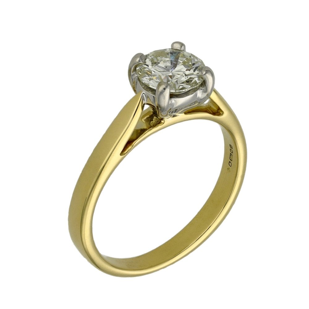 Ladies 18ct Yellow Gold Diamond Engagement Ring - 1.05ct
