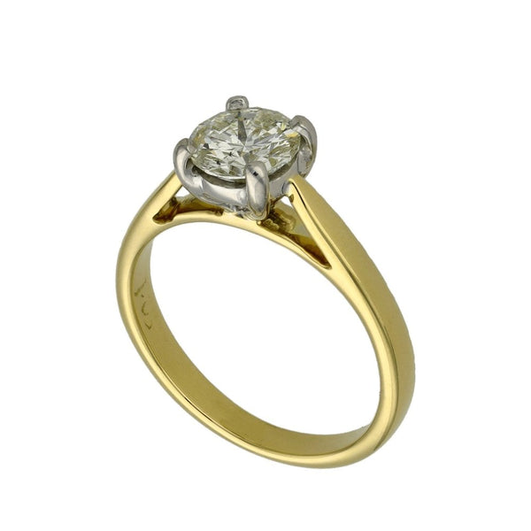 Ladies 18ct Yellow Gold Diamond Engagement Ring - 1.05ct