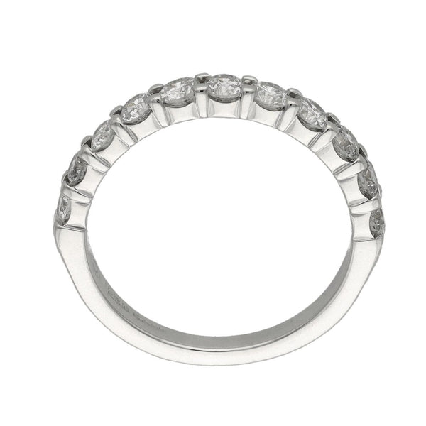 Ladies 9ct White Gold 1.10ct Diamond Set Eternity Ring - Size P