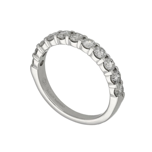 Ladies 9ct White Gold 1.10ct Diamond Set Eternity Ring - Size P