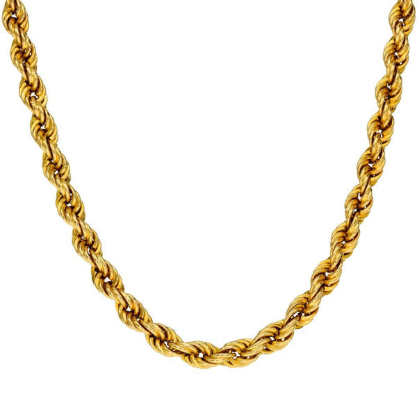 9ct Yellow Gold Rope Chain -  25" - 19.1g