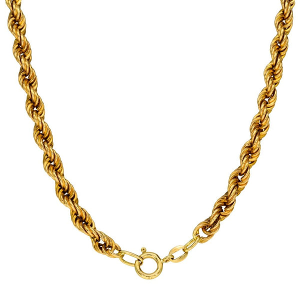 9ct Yellow Gold Rope Chain -  25" - 19.1g