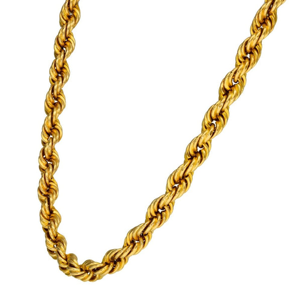 9ct Yellow Gold Rope Chain -  25" - 19.1g