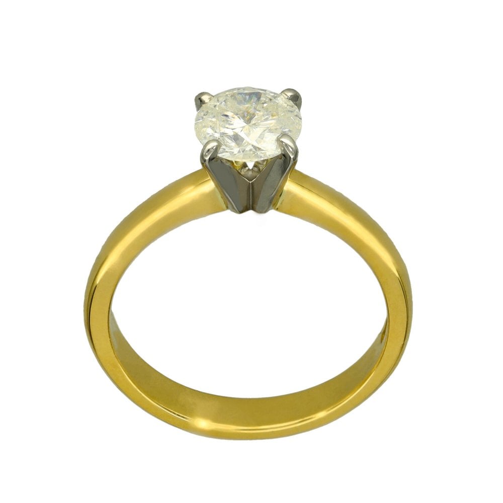 Ladies 18ct Yellow Gold Diamond Engagement Ring - 1.03ct