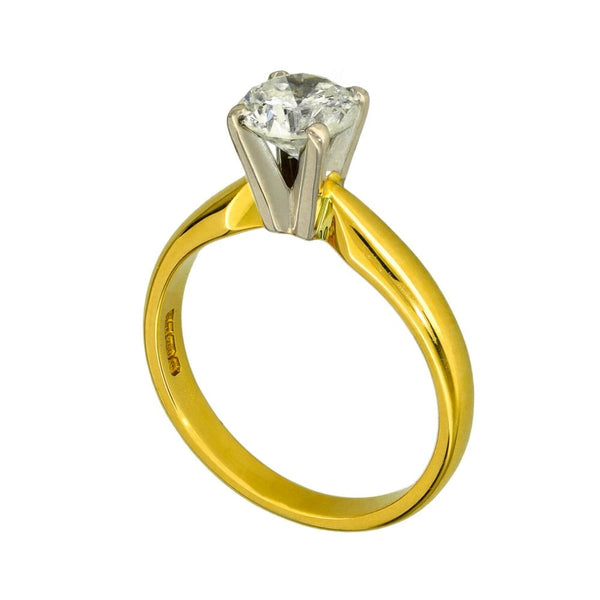 Ladies 18ct Yellow Gold Diamond Engagement Ring - 0.87ct