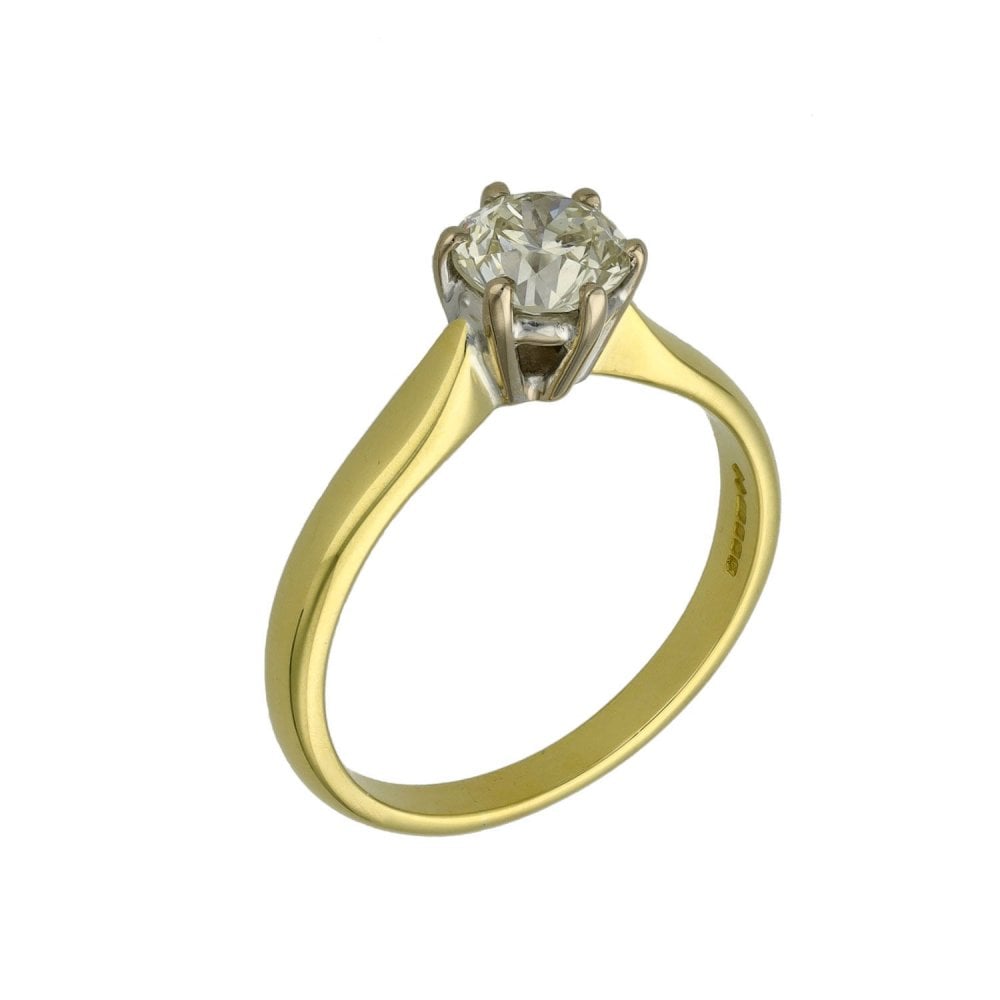 Ladies 18ct Yellow Gold Diamond Engagement Ring - 1.01ct