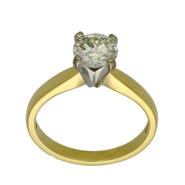 Ladies 18ct Yellow Gold Diamond Engagement Ring - 1.04ct