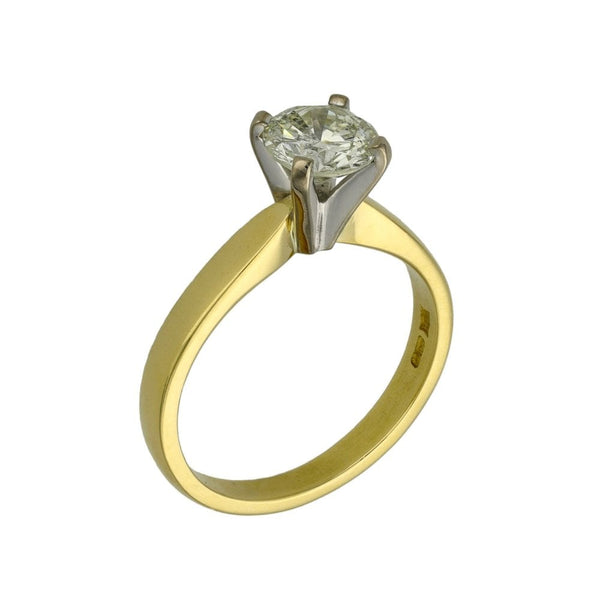 Ladies 18ct Yellow Gold Diamond Engagement Ring - 1.04ct