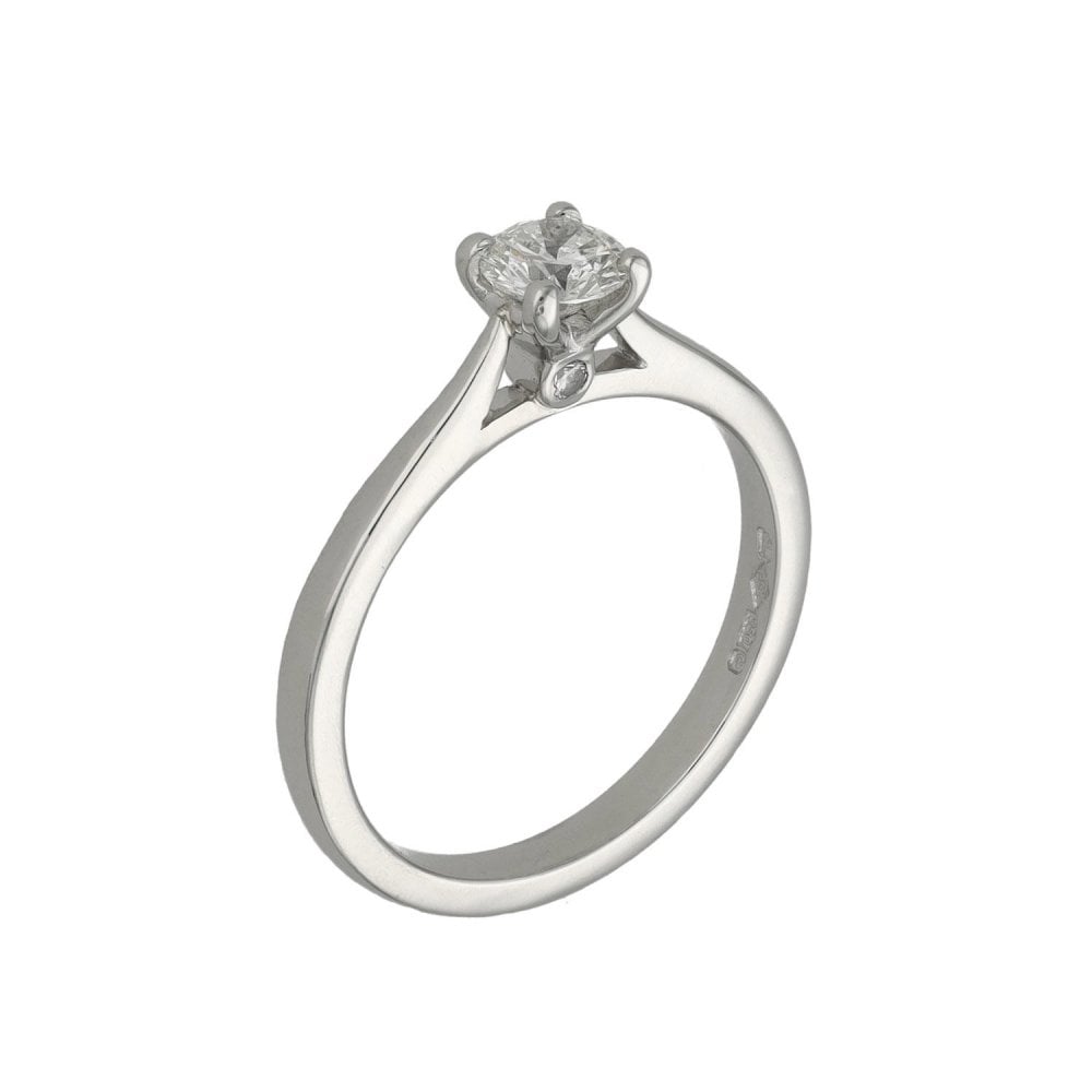 Ladies Platinum Diamond Solitaire Engagement Ring - 0.30ct