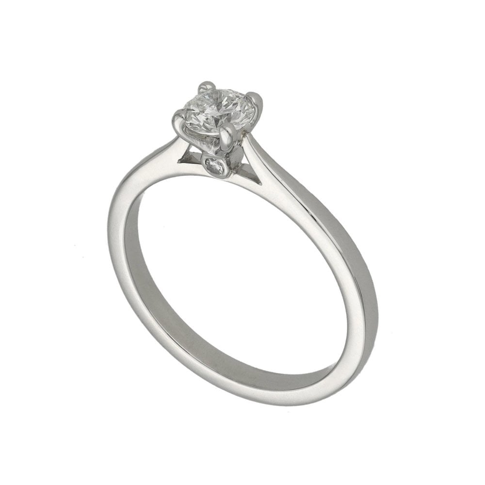 Ladies Platinum Diamond Solitaire Engagement Ring - 0.30ct