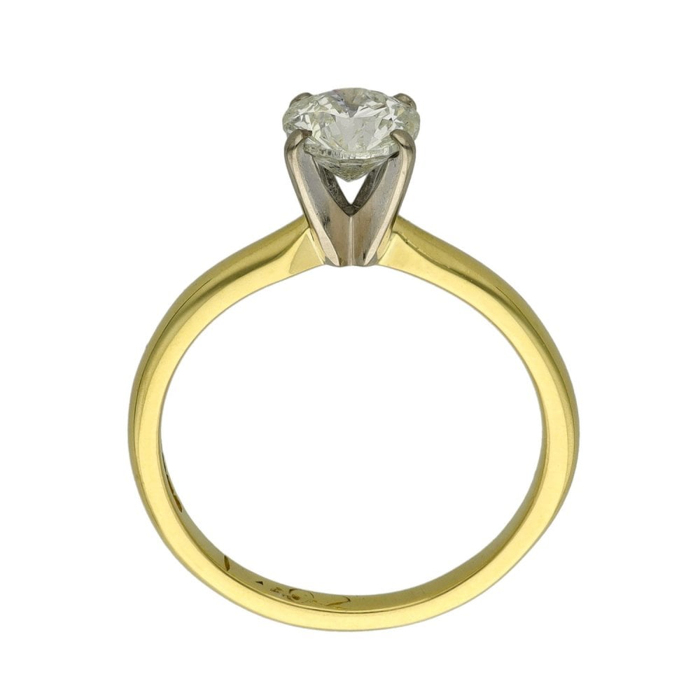 Ladies 18ct Yellow Gold Diamond Engagement Ring - 1.02ct