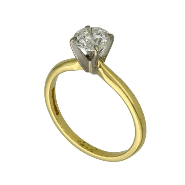 Ladies 18ct Yellow Gold Diamond Engagement Ring - 1.02ct
