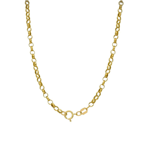Ladies 9ct Yellow Gold Belcher Necklace - 28" - 10.3g