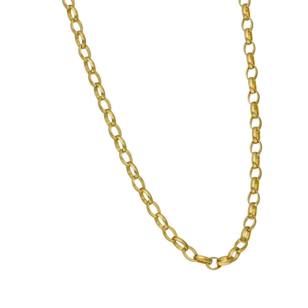 9ct Yellow Gold Belcher Chain - 22" - 10.1g